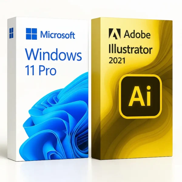 gemini-2.5-flash-image_change_the_product_to_Illustrator_2021_and_change_the_colours_of_the_second_box_-0 Windows 11 pro + Illustrator 2021 (para Windows)