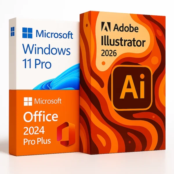 Windows 11 Pro + Office 2024 Pro Plus + Illustrator 2026