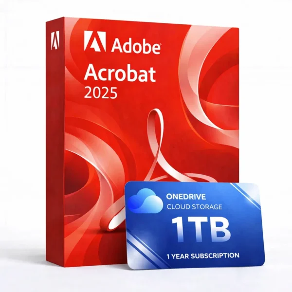 Acrobat 2025 con 1 TB OneDrive durante 1 año