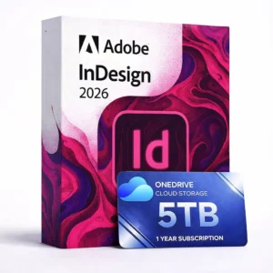InDesign 2026 con 5 TB OneDrive durante 1 año